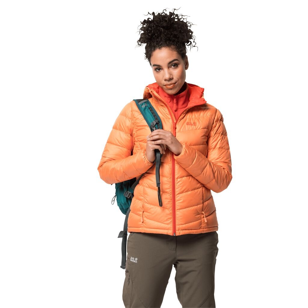 Jack Wolfskin HELIUM πουπουλενια μπουφαν γυναικεια πορτοκαλι | GR7176947